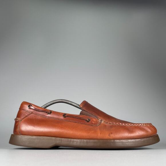 G.H. Bass & Co Seapoint Men\'s 12 M Brown Leather Slip On Casual Boat Shoe Casual main image 8